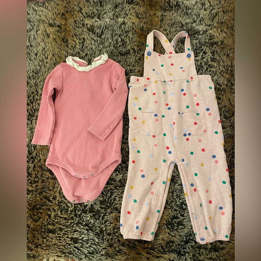 Baby Boden Overall Outfit Polka Dots 18-24 month